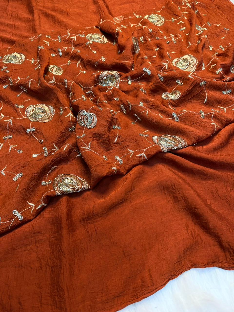 Redolent Festive Wear Rangoli Crush Silk Sequence Work Saree With Blissful Blouse Piece