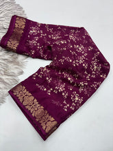 Load image into Gallery viewer, Contemporary Function Wear Silk Printed Rich Pallu n Mirror Work Designer Saree With Blouse Piece
