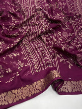 Load image into Gallery viewer, Contemporary Function Wear Silk Printed Rich Pallu n Mirror Work Designer Saree With Blouse Piece

