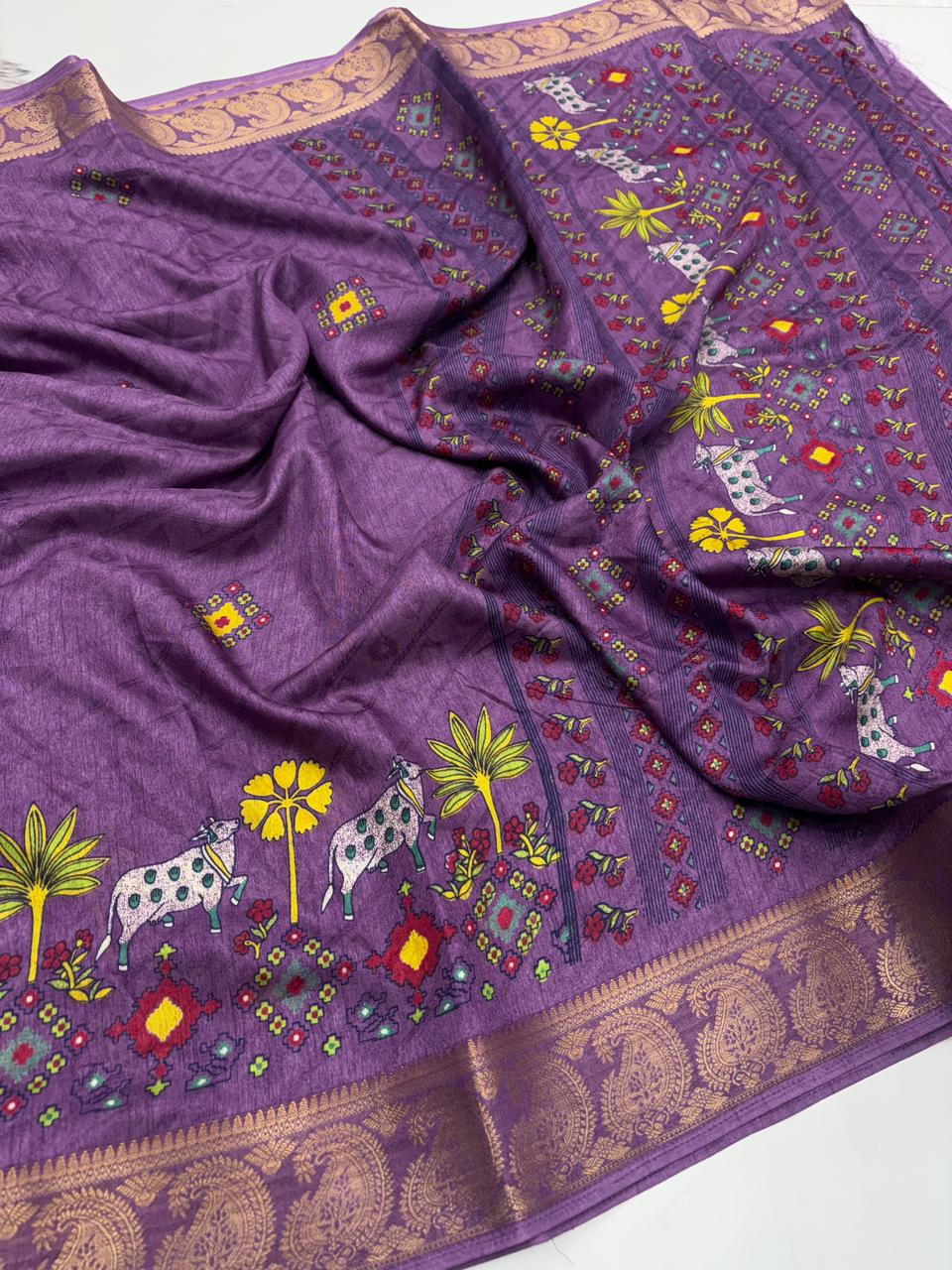 Traditional Party Wear Soft Dola Silk Jacquard Design Zari Border Fancy Saree With Blouse Piece