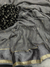 Load image into Gallery viewer, Stunning Party Wear Pure Soft Viscose Silk Golden Embroidered n Butti Work Fancy Designer Saree
