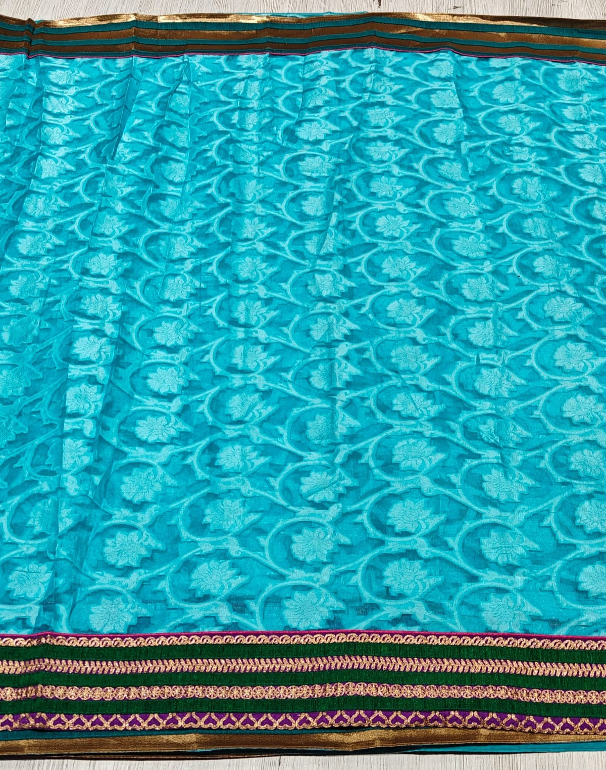 New Latest Wear Net Lace Border Saree With Blouse Piece