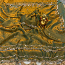 Load image into Gallery viewer, Graceful Party Wear Silk Sequence n  Handwork Saree With Matching Blouse Piece
