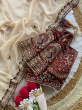 Load image into Gallery viewer, Groovy Functon Wear Rangoli Silk Embroidery Sequence Work Designer Saree With Stiched Blouse
