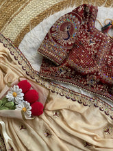 Load image into Gallery viewer, Groovy Functon Wear Rangoli Silk Embroidery Sequence Work Designer Saree With Stiched Blouse
