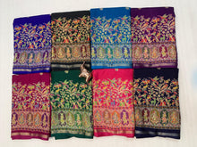 Load image into Gallery viewer, Desirable Function Wear Pure Soft Tussar Kashmiri Silk Printed n Zari Work Border Rich Pallu Fancy Saree With Blouse Piece
