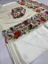 Load image into Gallery viewer, Glamorous Party Wear Georgette Satin Border Digital Print Saree With Blouse Piece
