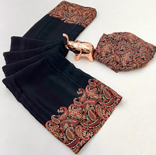 Load image into Gallery viewer, Prettiest Festive Wear Silk Ajrak Printed Rich Pallu Work Designer Saree With Elegant Blouse Piece
