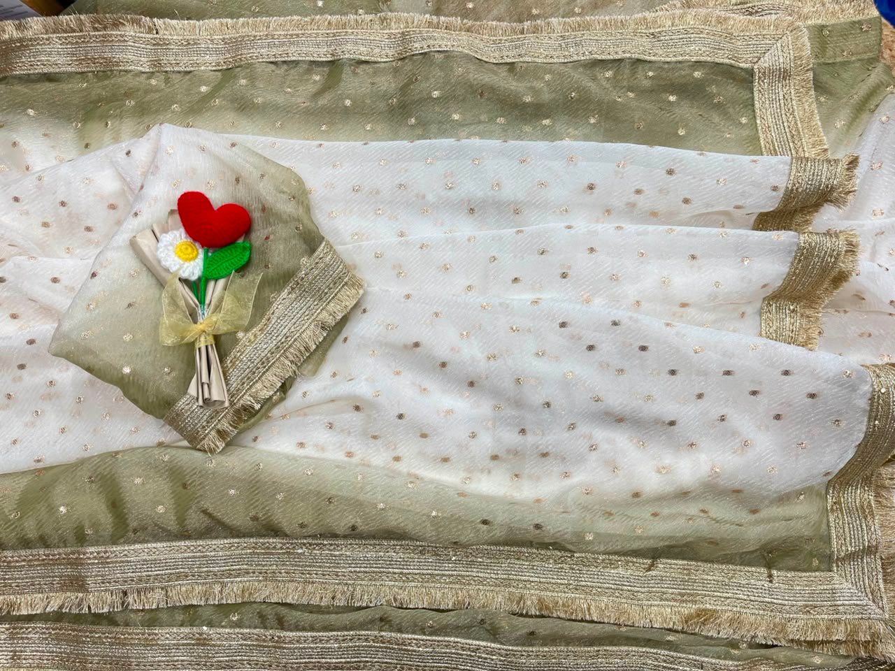 Confounding Festive Wear Silk Zari Weaving Work With Golden Border Saree For Occasion