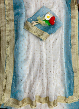 Load image into Gallery viewer, Confounding Festive Wear Silk Zari Weaving Work With Golden Border Saree For Occasion

