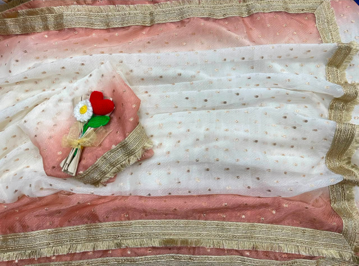 Confounding Festive Wear Silk Zari Weaving Work With Golden Border Saree For Occasion