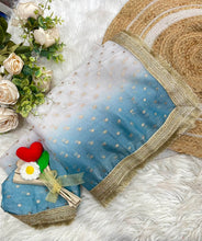 Load image into Gallery viewer, Confounding Festive Wear Silk Zari Weaving Work With Golden Border Saree For Occasion
