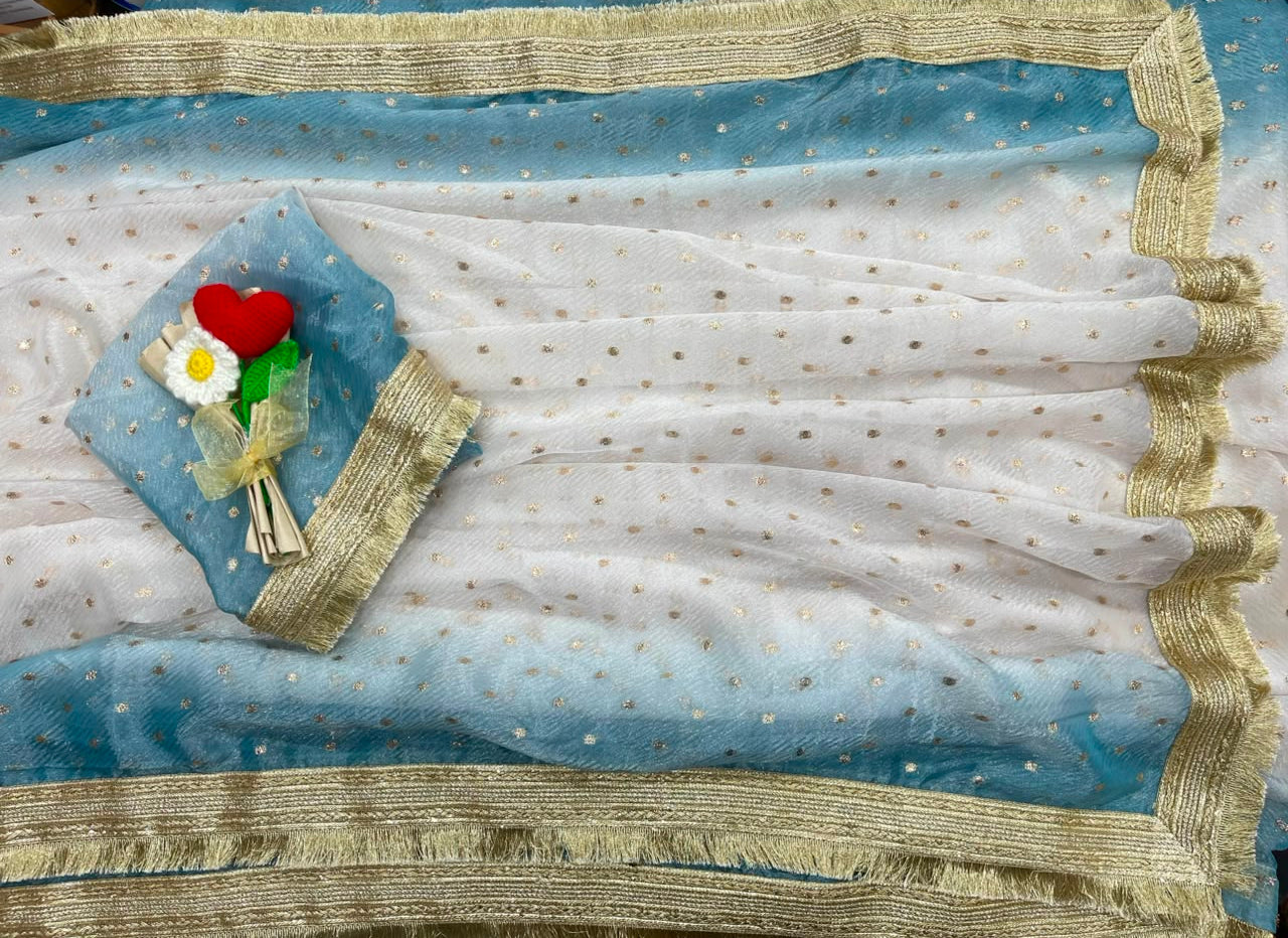 Confounding Festive Wear Silk Zari Weaving Work With Golden Border Saree For Occasion