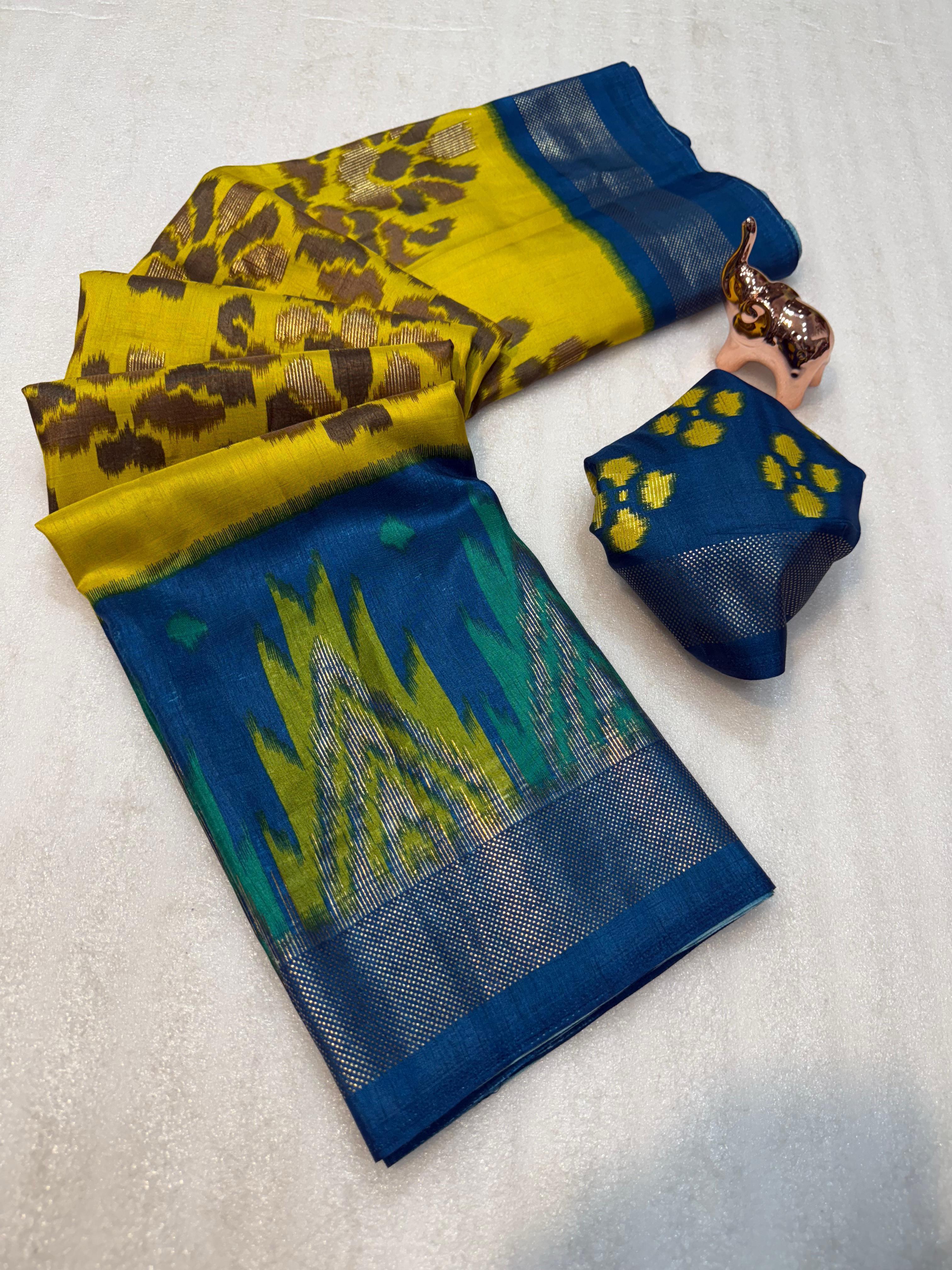 Marvellous Function Wear Pure Soft Viscose Dola Silk Jacquard Border Fancy Saree With Blouse Piece