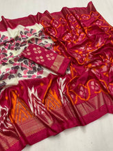 Load image into Gallery viewer, Marvellous Function Wear Pure Soft Viscose Dola Silk Jacquard Border Fancy Saree With Blouse Piece
