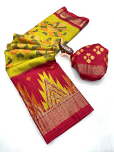 Load image into Gallery viewer, Marvellous Function Wear Pure Soft Viscose Dola Silk Jacquard Border Fancy Saree With Blouse Piece
