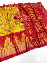 Load image into Gallery viewer, Marvellous Function Wear Pure Soft Viscose Dola Silk Jacquard Border Fancy Saree With Blouse Piece
