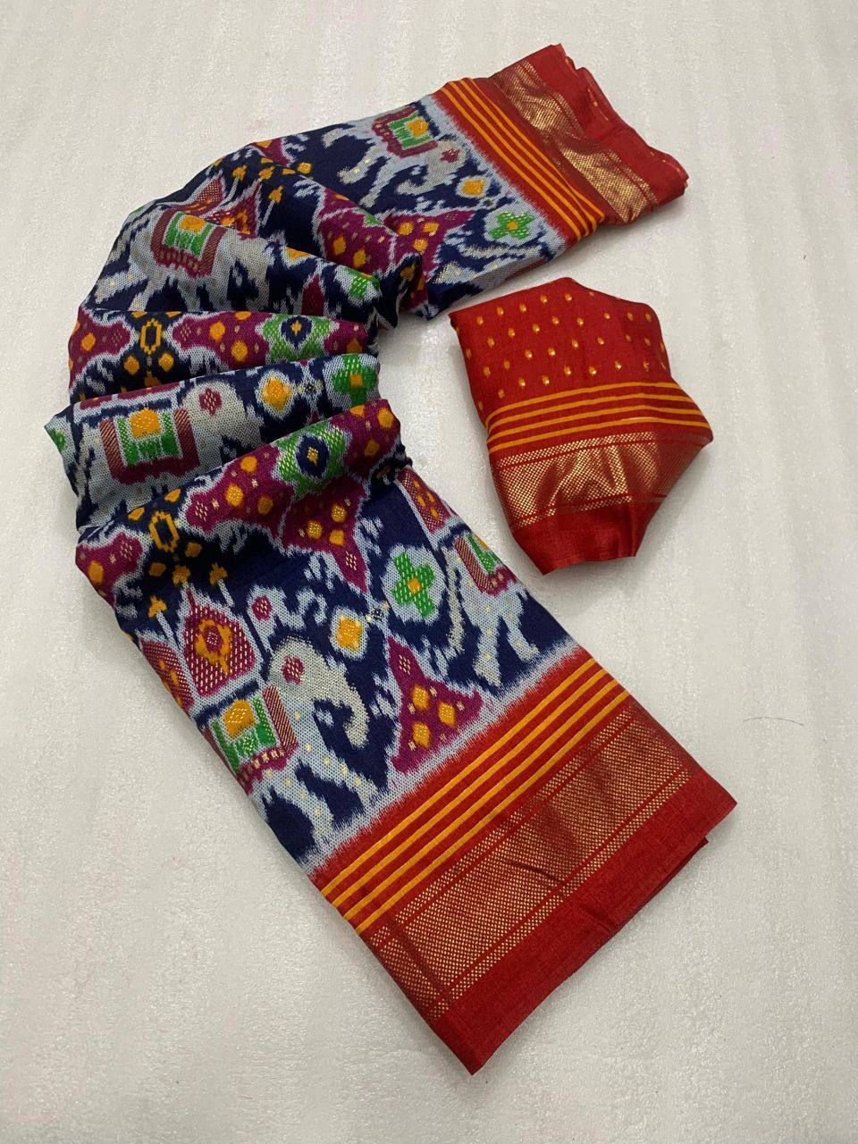 Marvellous Function Wear Pure Soft Viscose Dola Silk Jacquard Border Fancy Saree With Blouse Piece