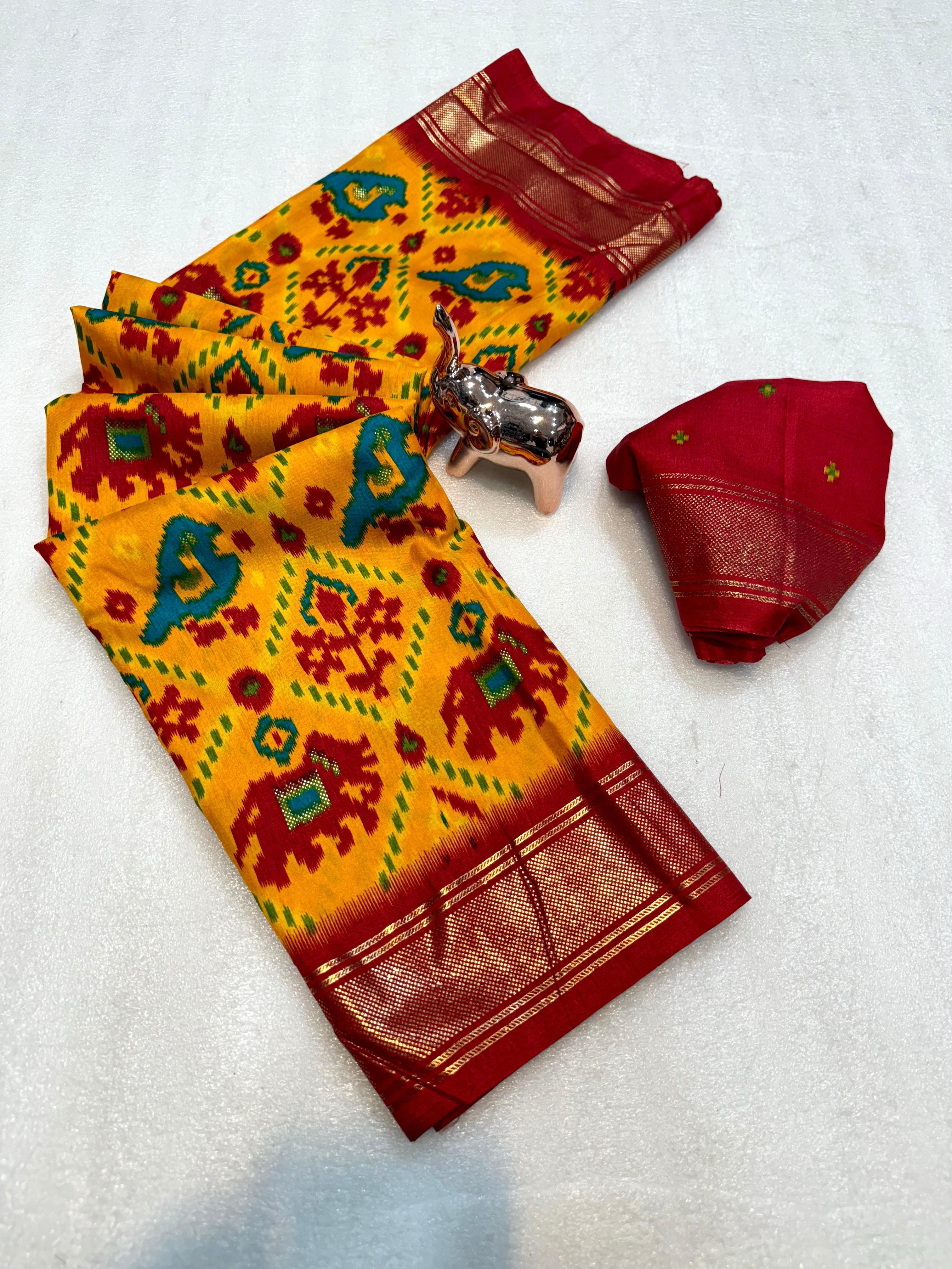 Incredible Function  Wear Soft Viscose Dola Crape Silk Jacquard Border Designer Saree With Blouse Piece