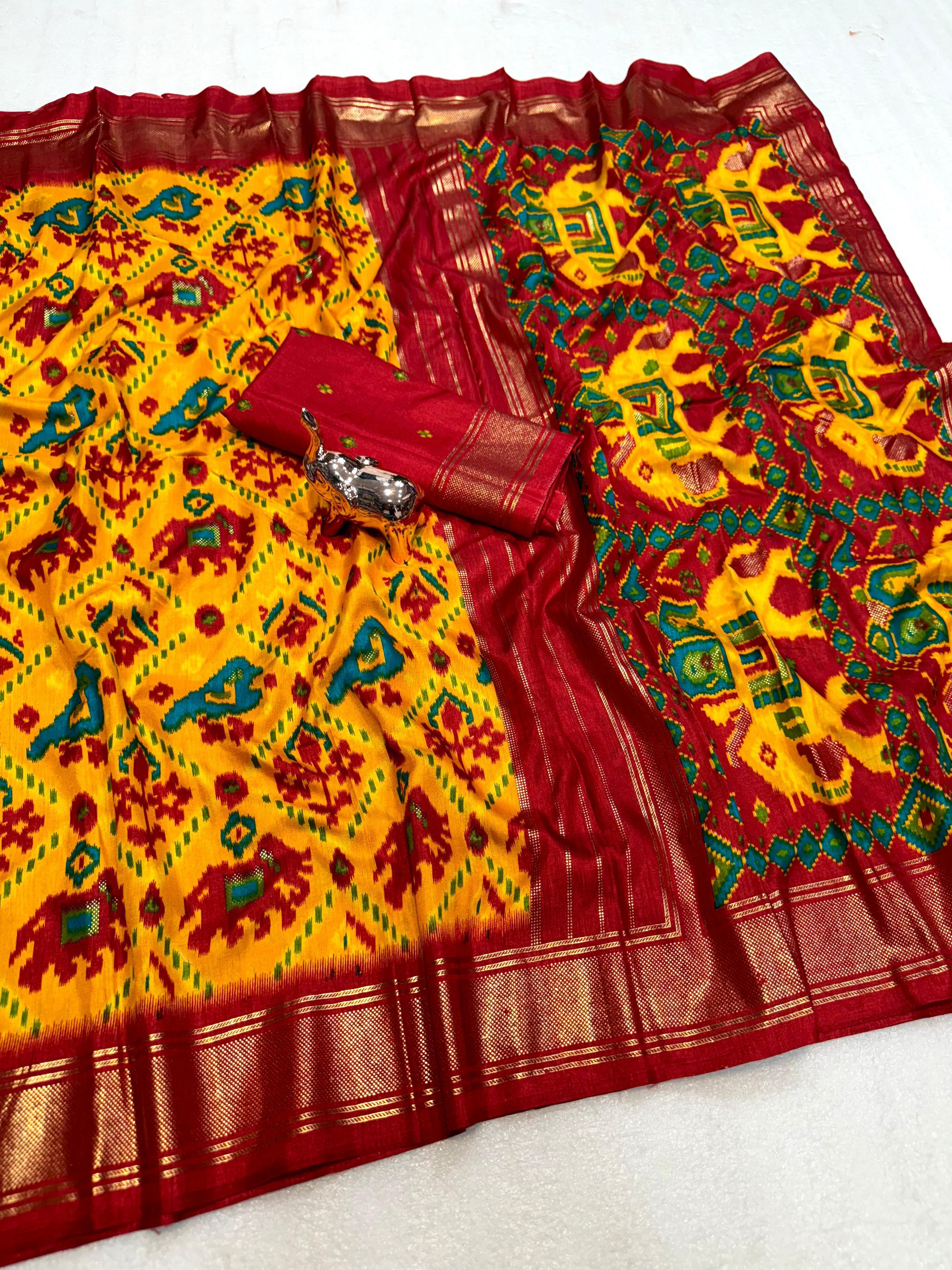Incredible Function  Wear Soft Viscose Dola Crape Silk Jacquard Border Designer Saree With Blouse Piece