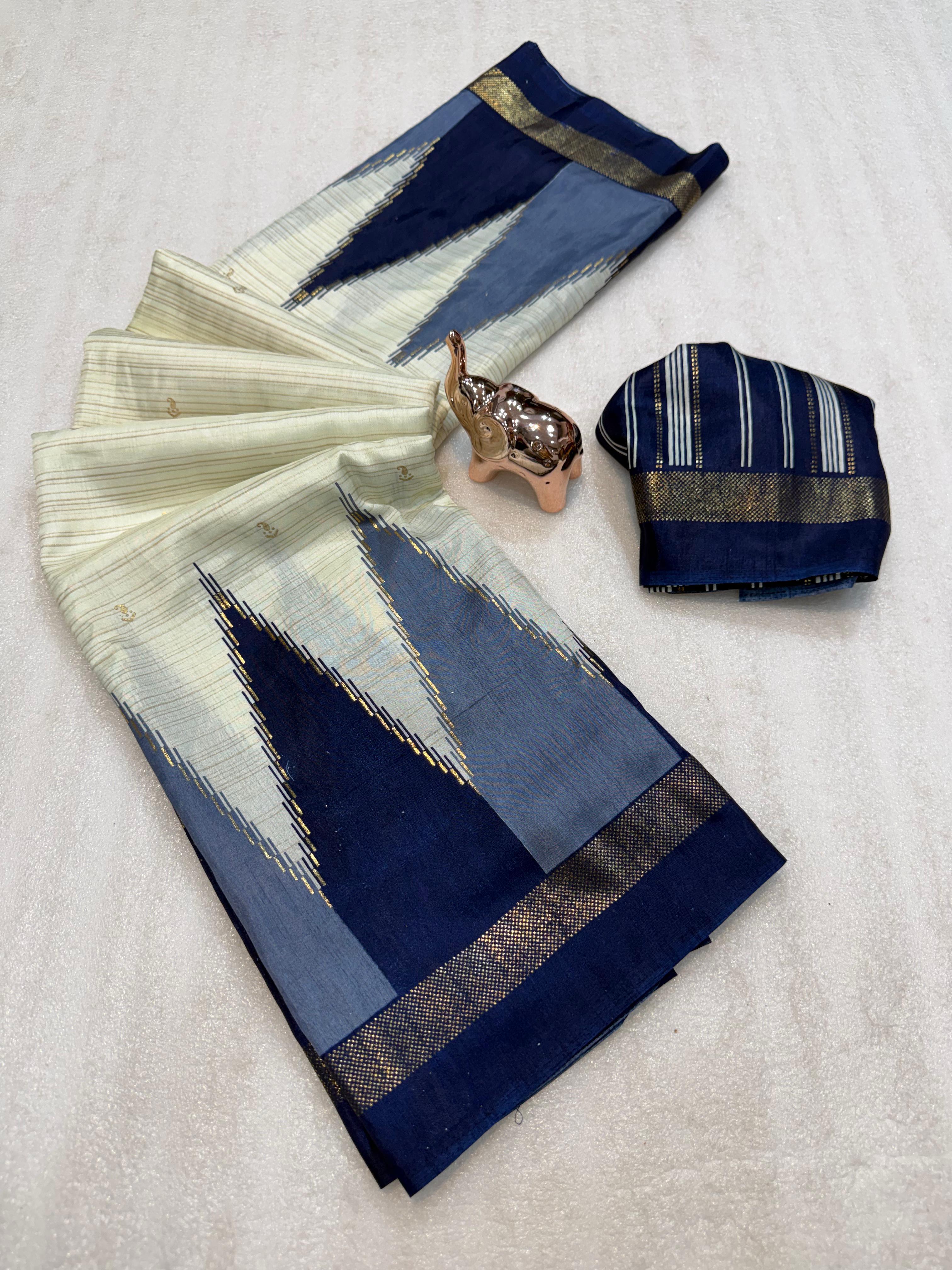 Adorable Function Wear Pure Soft Dola Silk Jacquard Border Fancy Saree With Blouse Piece