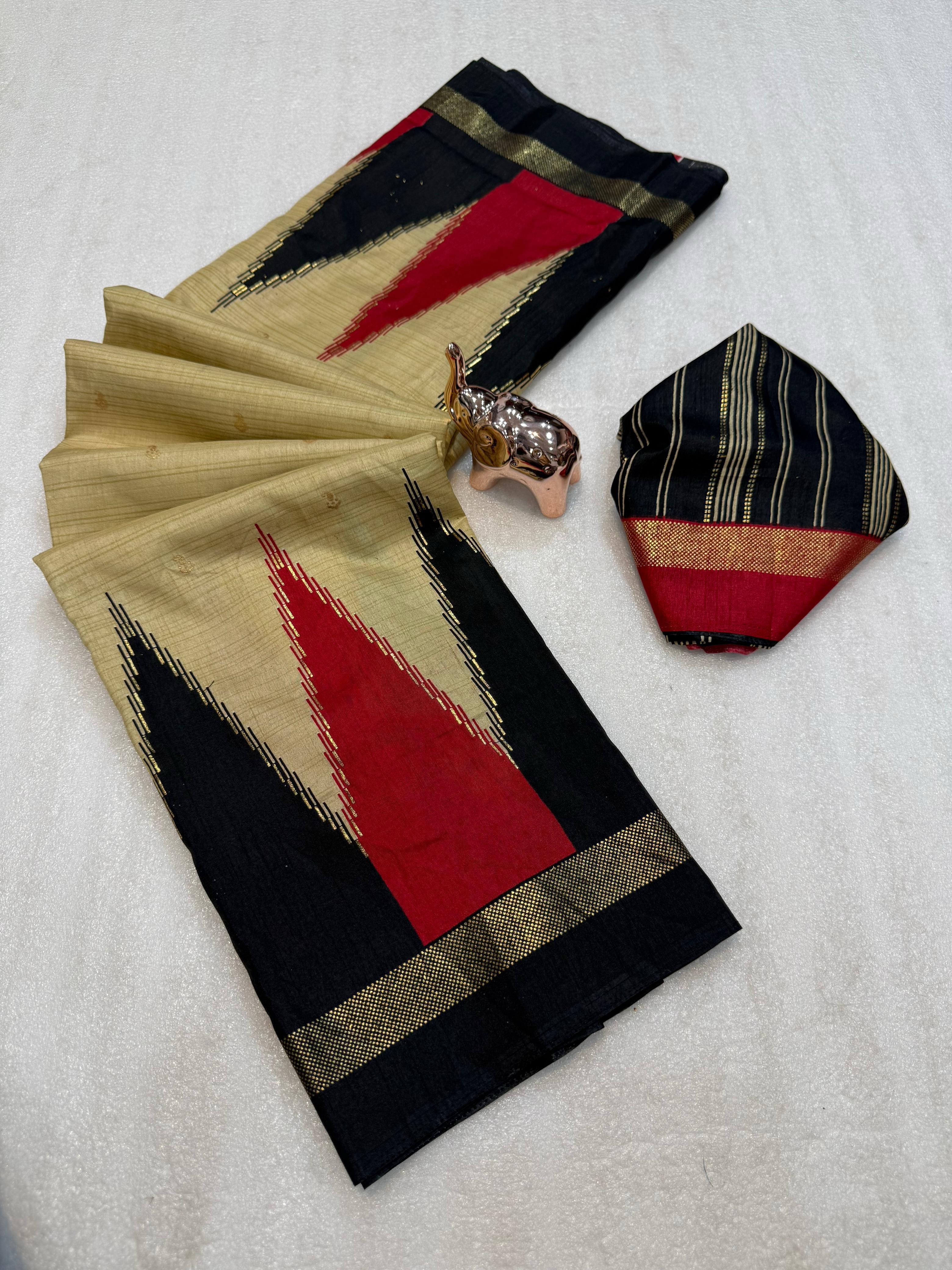 Adorable Function Wear Pure Soft Dola Silk Jacquard Border Fancy Saree With Blouse Piece