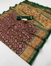 Load image into Gallery viewer, Dazzling Festive Wear Pure Soft Silk Print With Mirror Work Fancy Saree For Women
