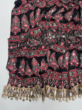 Load image into Gallery viewer, Effervescent Festive Wear Pure Viscose Silk Ajrak Printed Rich Pallu n Mirror Work Designer Saree With Blouse Piece
