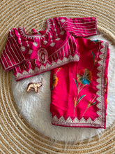 Load image into Gallery viewer, Blossom Festive Wear Pure Soft Silk Embroidery Work Border Designer Saree With Stitched Blouse
