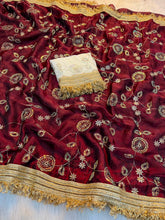 Load image into Gallery viewer, Captivating Function Wear Soft Sattin Silk Sequence Work Designer Saree With Contrast Blouse Piece
