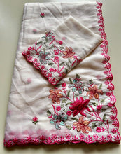Load image into Gallery viewer, Charismatic Festive Wear Silk Embroidery Sequence Work Designer Saree With Blouse Piece
