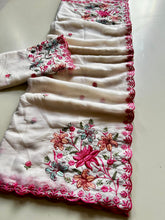 Load image into Gallery viewer, Charismatic Festive Wear Silk Embroidery Sequence Work Designer Saree With Blouse Piece
