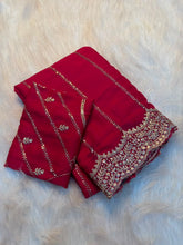 Load image into Gallery viewer, Exquisite Party Wear Soft Georgette Sequence n Embroidery Work Designer Saree For Wedding
