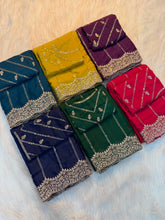 Load image into Gallery viewer, Exquisite Party Wear Soft Georgette Sequence n Embroidery Work Designer Saree For Wedding
