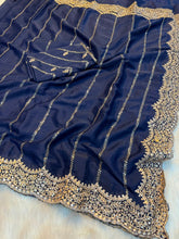 Load image into Gallery viewer, Exquisite Party Wear Soft Georgette Sequence n Embroidery Work Designer Saree For Wedding

