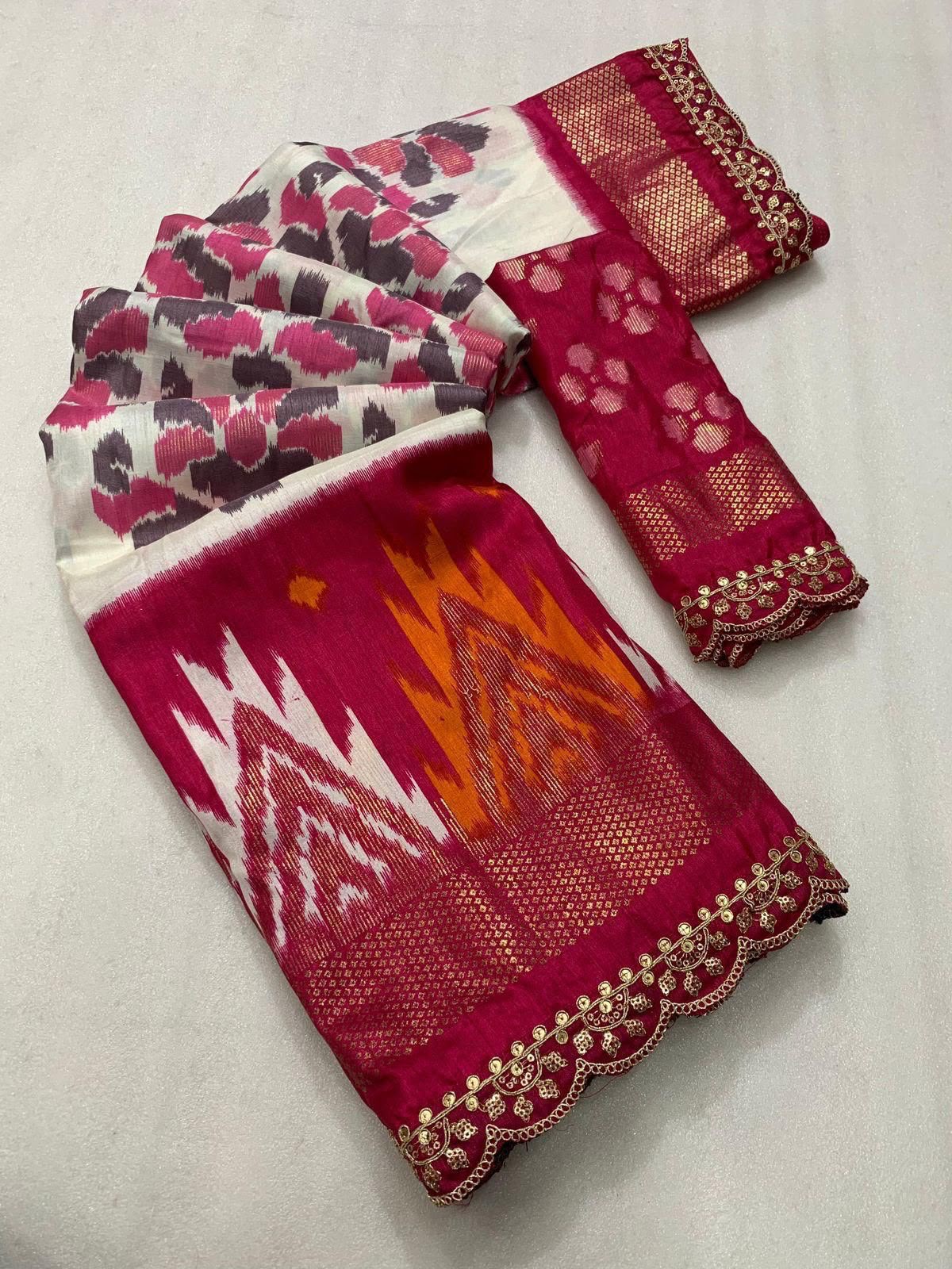 Desiring Festive Wear Pure Soft Silk Jacquard Work Lace Border Fancy Designer Saree With Blouse Piece