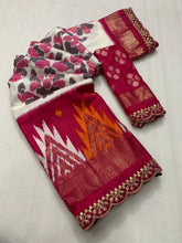 Load image into Gallery viewer, Desiring Festive Wear Pure Soft Silk Jacquard Work Lace Border Fancy Designer Saree With Blouse Piece
