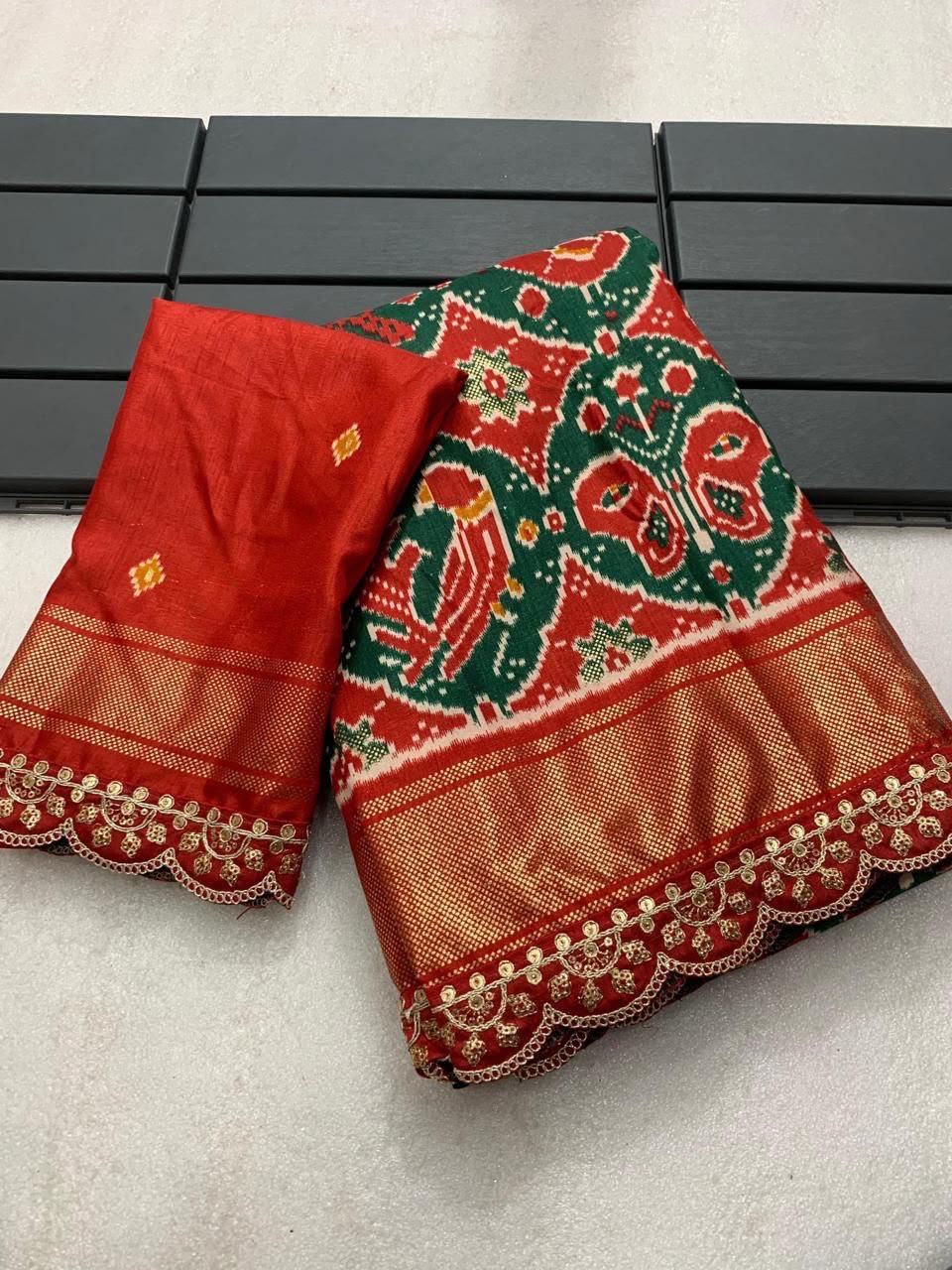 Graceful Party Wear Pure Soft Silk Jacquard Work Lace Border Fancy Designer Saree With Blouse Piece