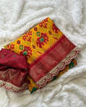 Load image into Gallery viewer, Desiring Festive Wear Pure Soft Silk Jacquard Work Lace Border Fancy Designer Saree With Blouse Piece
