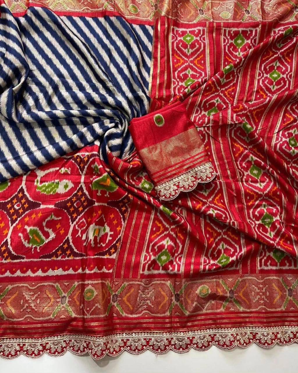 Desiring Festive Wear Pure Soft Silk Jacquard Work Lace Border Fancy Designer Saree With Blouse Piece