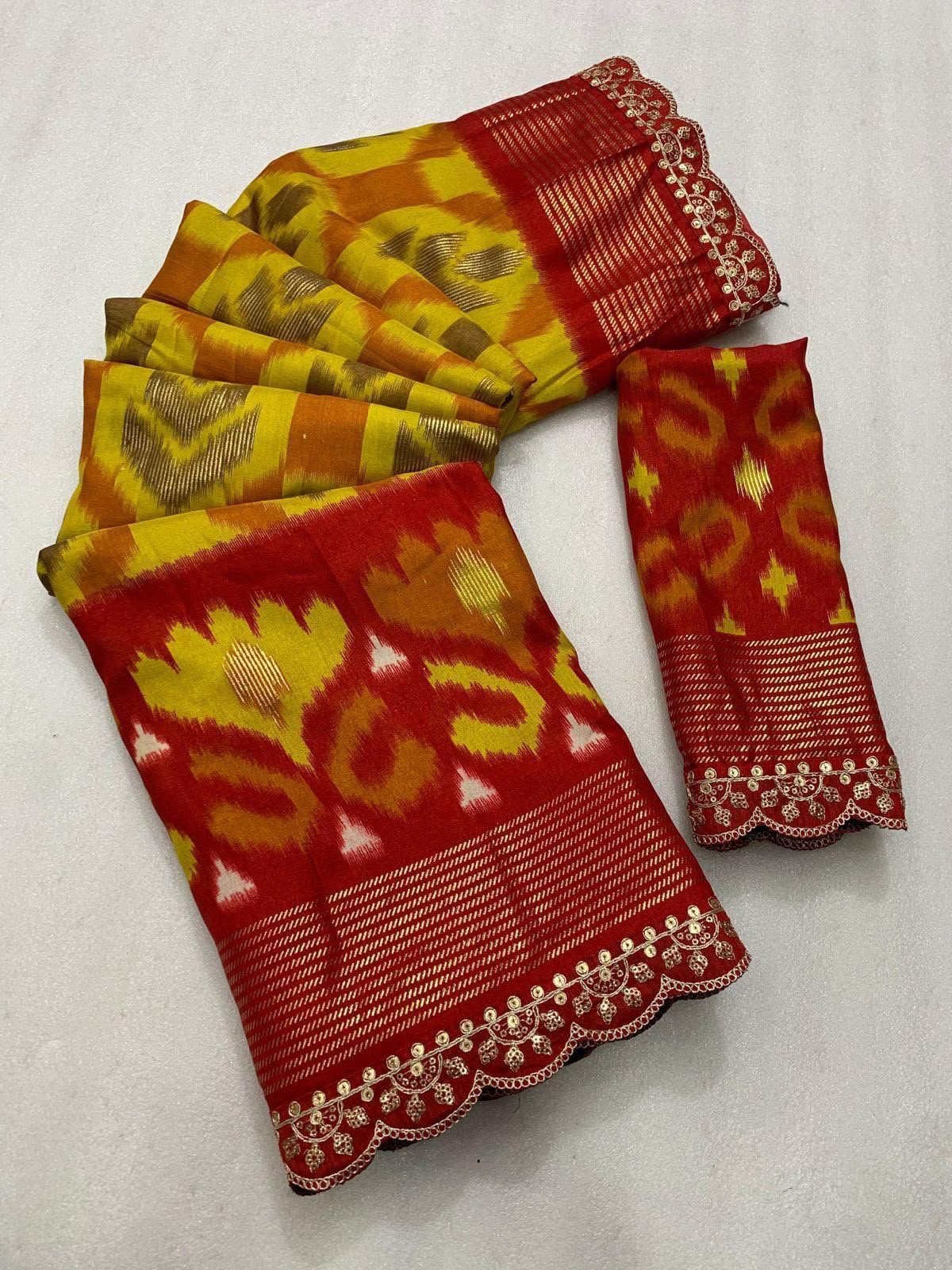 Desiring Festive Wear Pure Soft Silk Jacquard Work Lace Border Fancy Designer Saree With Blouse Piece