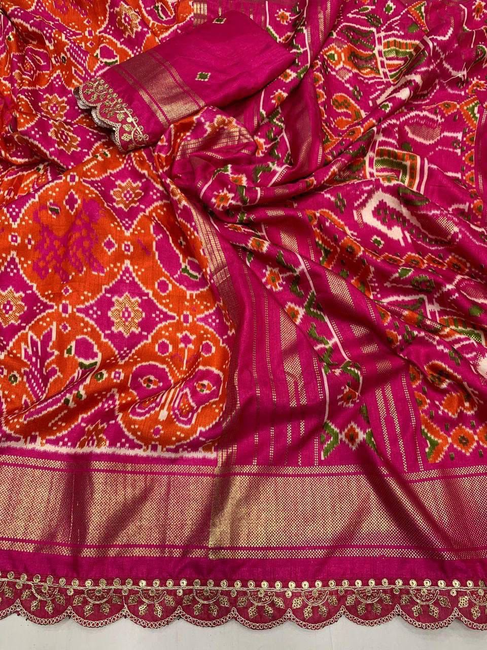 Desiring Festive Wear Pure Soft Silk Jacquard Work Lace Border Fancy Designer Saree With Blouse Piece