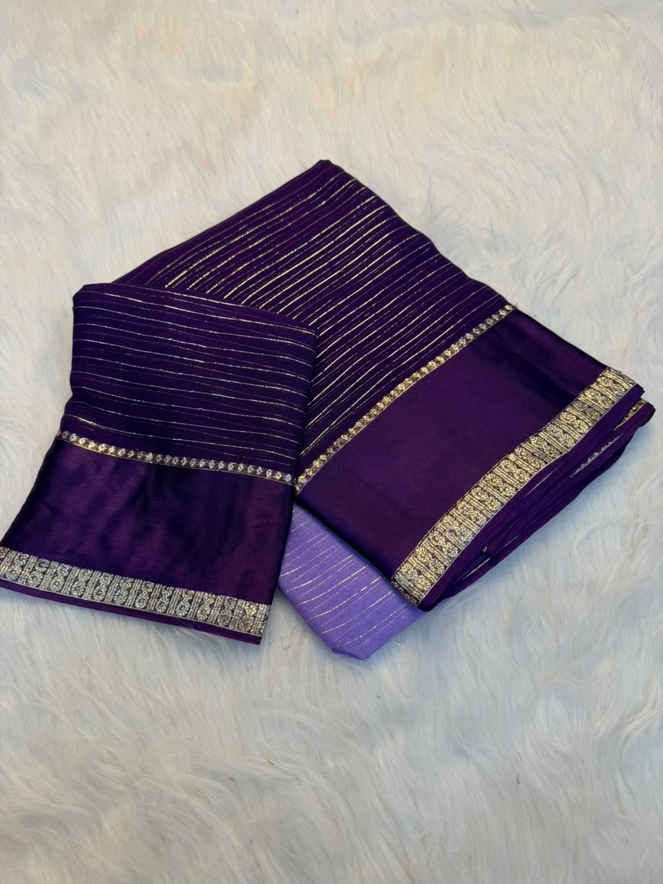 Effervescent Function Wear Pure Viscose Georgette Satin Patta Border Fancy Saree With Blouse Piece