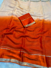 Load image into Gallery viewer, Effervescent Function Wear Pure Viscose Georgette Satin Patta Border Fancy Saree With Blouse Piece
