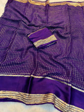 Load image into Gallery viewer, Charming Party Wear Pure Viscose Georgette Satin Patta Border Saree With Blouse Piece
