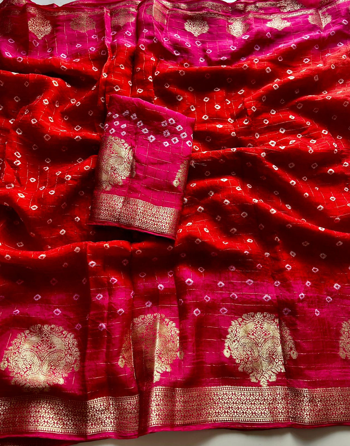 Charming Function Wear Pure Georgette With Jacquard Weaving Work Rich Pallu Saree With Blouse Piece