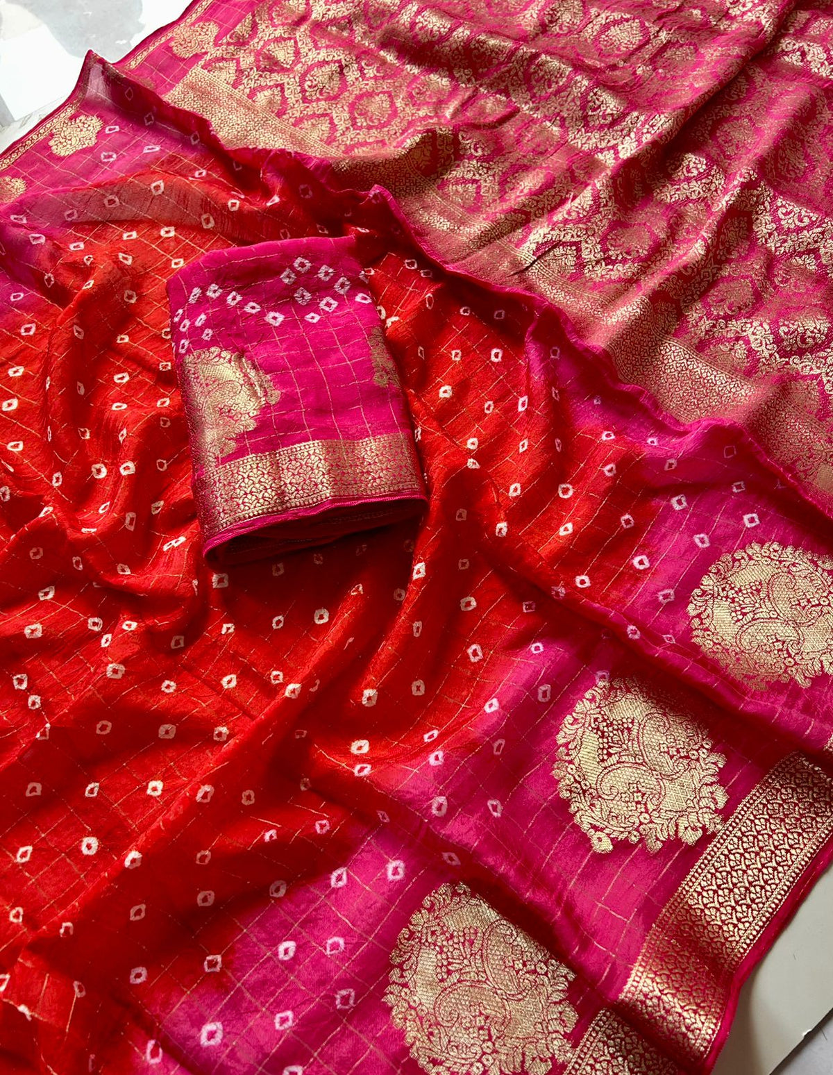 Charming Function Wear Pure Georgette With Jacquard Weaving Work Rich Pallu Saree With Blouse Piece