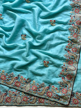 Load image into Gallery viewer, Scrupulous Festive Wear Georgette Heavy Embroidery Work Fancy Saree With Blouse Piece
