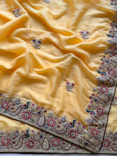 Load image into Gallery viewer, Scrupulous Festive Wear Georgette Heavy Embroidery Work Fancy Saree With Blouse Piece
