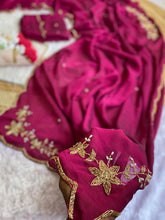 Load image into Gallery viewer, Glamorous Wedding  Wear Soft Crush Silk Handwork Butta Fancy Designer Saree For Occasion
